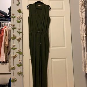 Olive Green Pant Romper